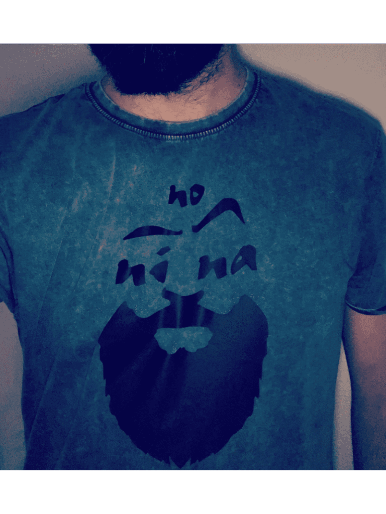 Camiseta Beard One NoNiNa Azul Delante